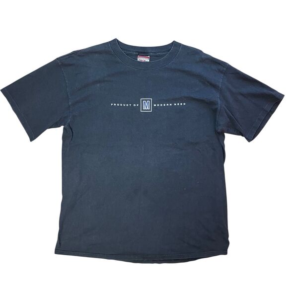 Vintage Mossimo T-Shirt L Black Graphic Tee Made in USA Y2K Streetwear Logo - Picture 4 of 11